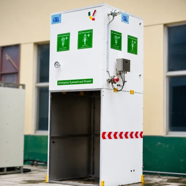 GRP Emergency Safety Shower with Integrated Water Chiller System