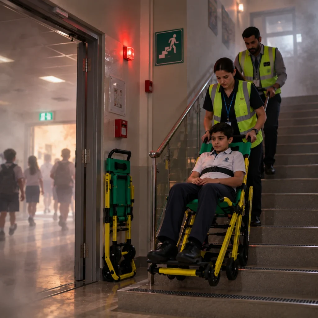 School Evacuation Through Smoke
