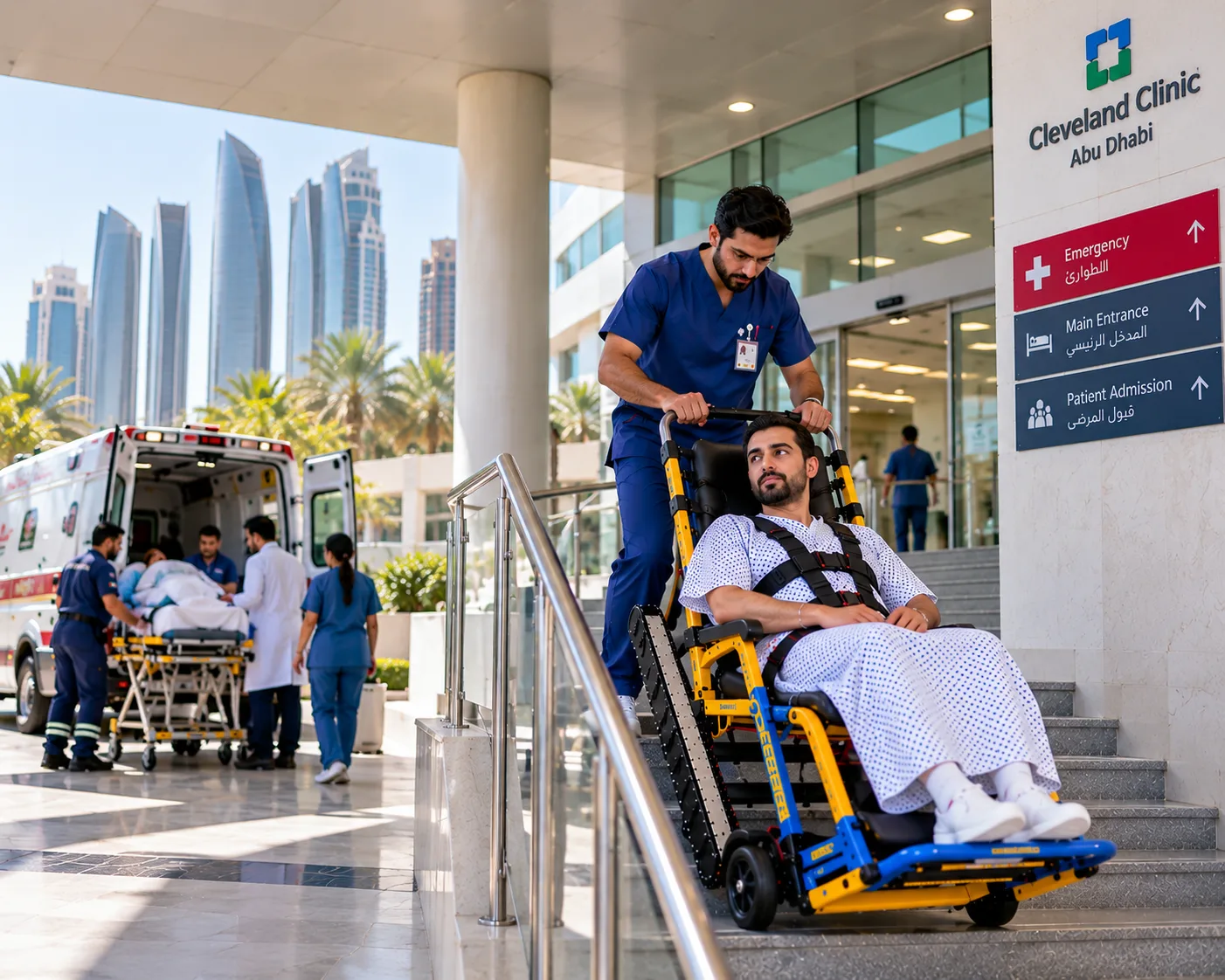Hospital Evacuation at Abu Dhabi Entrance